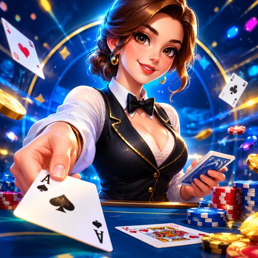 Tabela visual com o valor de cada carta no blackjack, de 2 a Ás