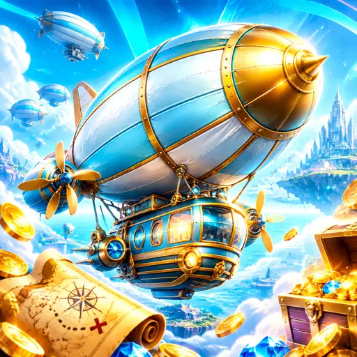 Zeppelin crash game com dirigível vintage e multiplicador